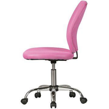 Amstyle Drehstuhl SPM1.393 (Kinderdrehstuhl Pink für Kinder ab 6 Jahren), Kinderschreibtischstuhl ohne Armlehne, Jugendstuhl