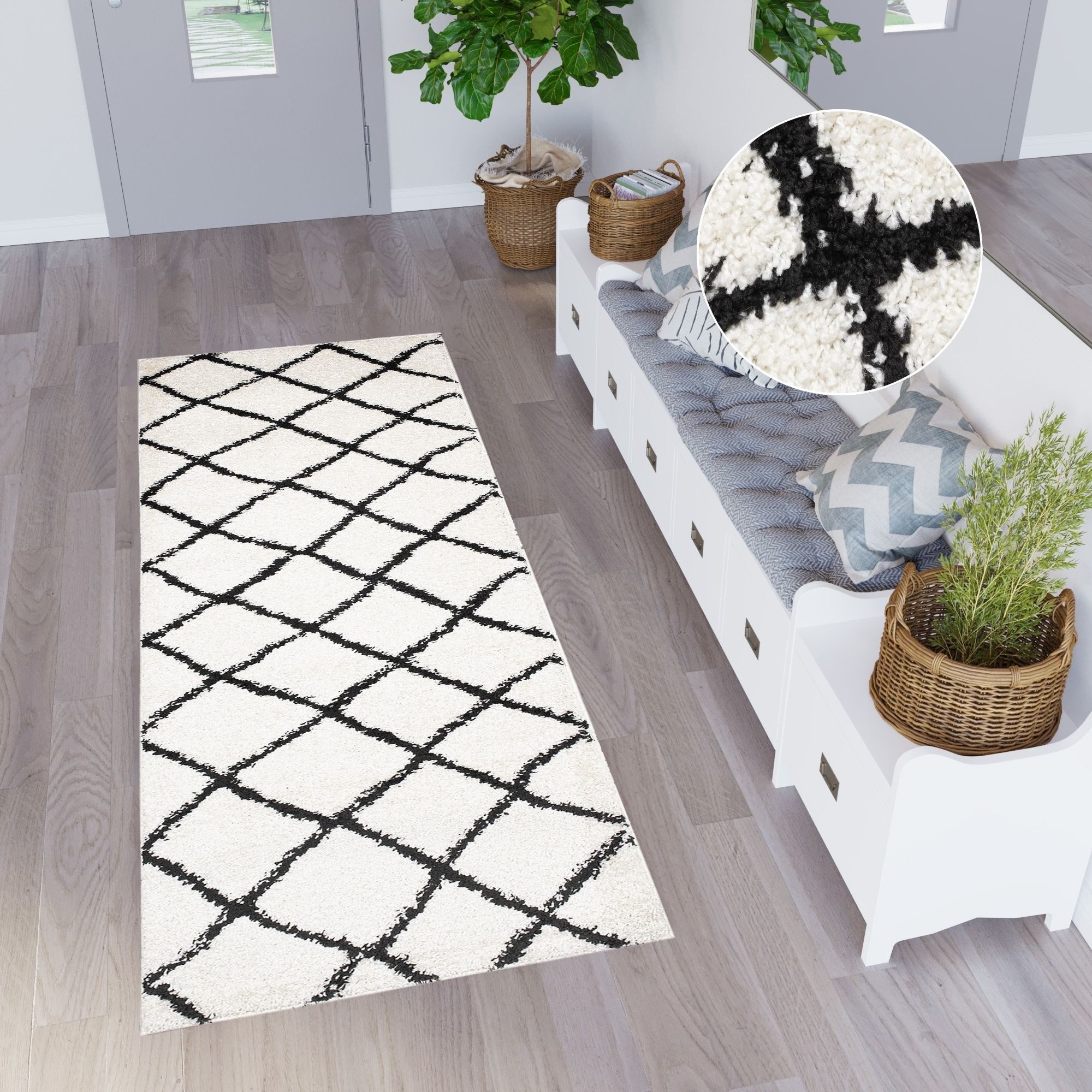 Tapiso Hochflor-Läufer DELHI, rechteckig, Höhe: 30 günstig online kaufen