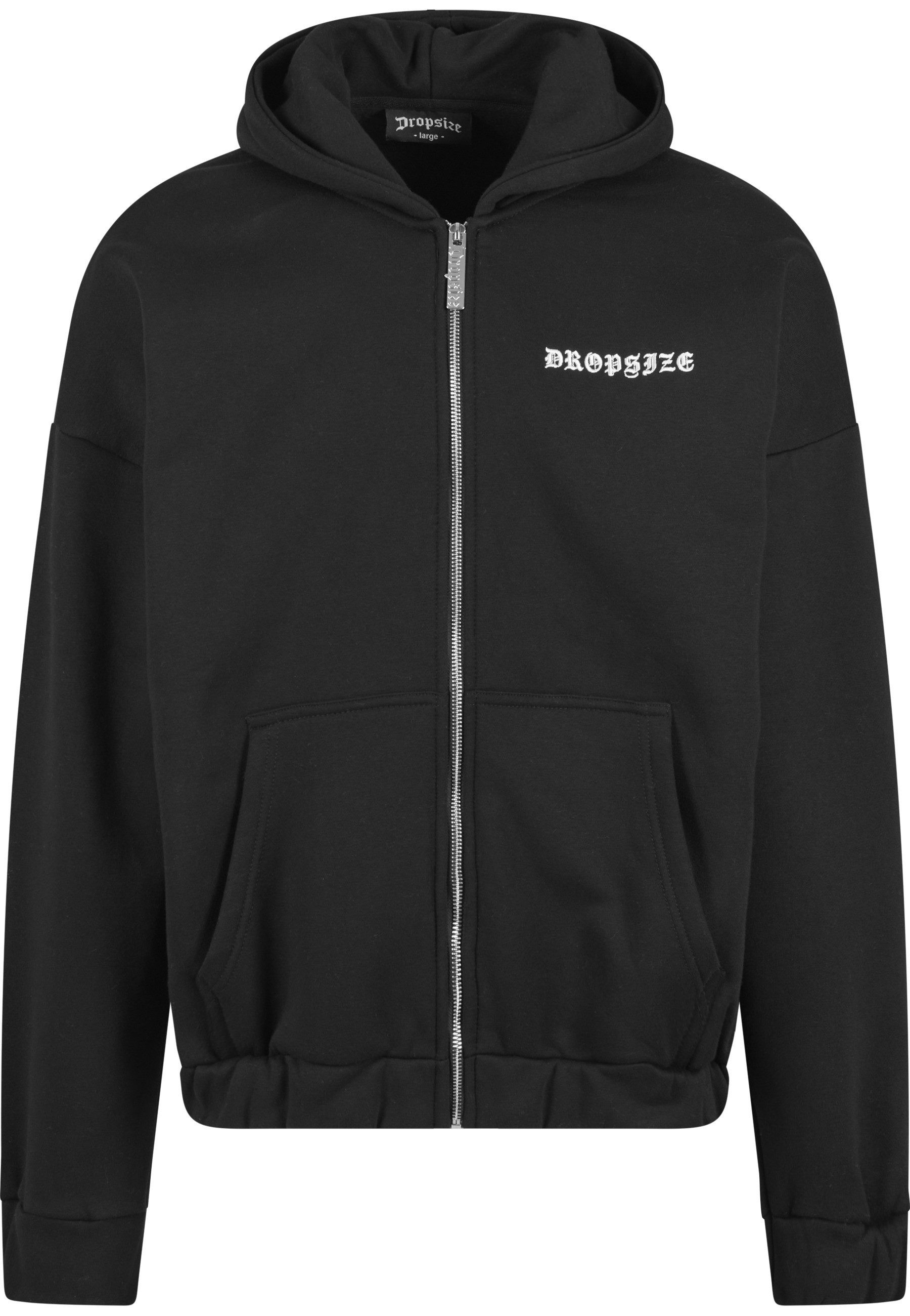 Dropsize Sweatjacke Dropsize Herren Super Heavy Oversized Crime Zip Hoodie