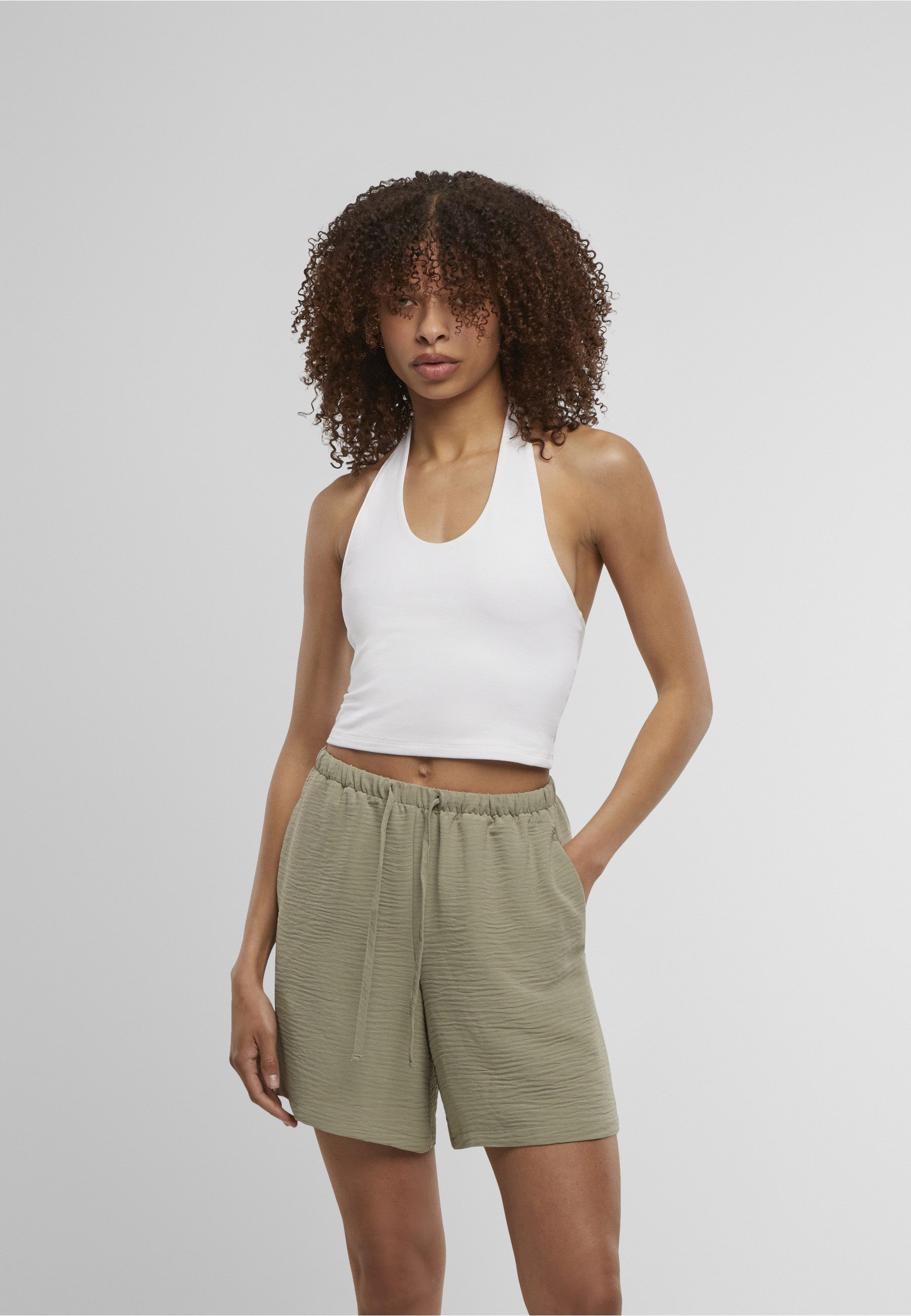 URBAN CLASSICS Tanktop Urban Classics Ladies Basic Neckholder Jersey Top