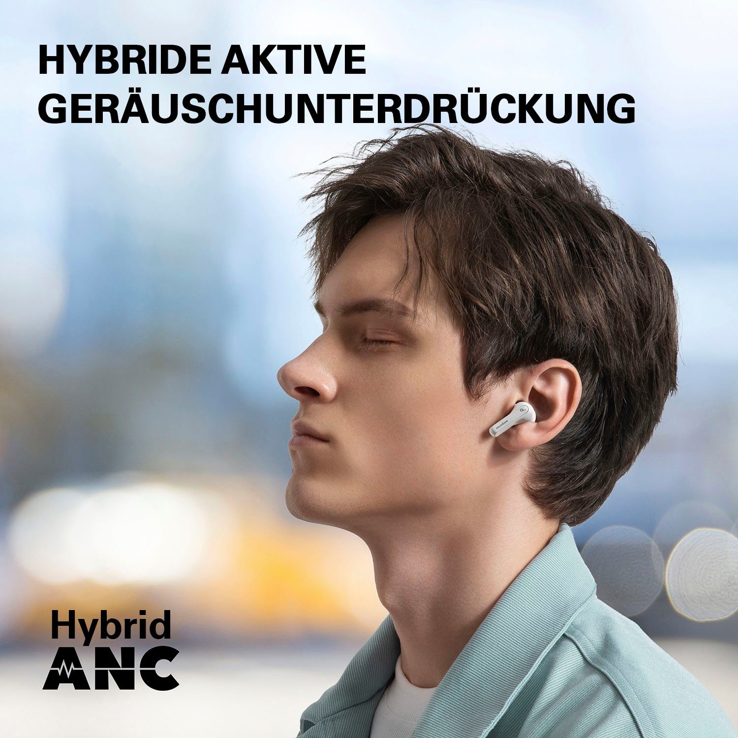 Anker SOUNDCORE Note 3i Headset Transparenzmodus, (ANC), Rauschunterdrückung, (Active Freisprechfunktion, HFP) Noise Cancelling Bluetooth, White