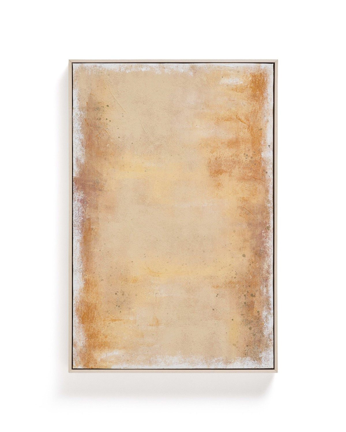 Natur24 Wandbild Selnar Bild 60 x 90 x 5 cm Segeltuch Gewebe Polystyrol Orange