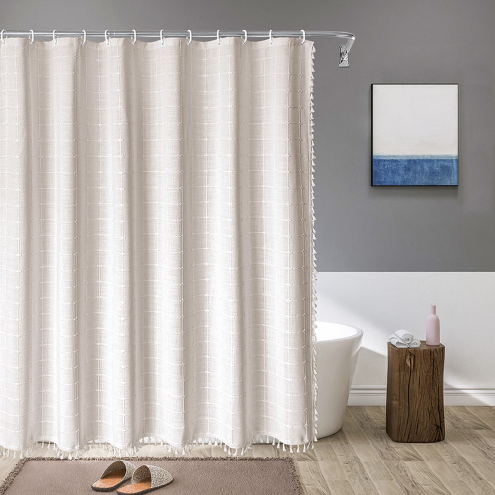 OKWISH Duschvorhang Badewannenvorhang Stoffvorhang Badezimmer Vorhang Breit günstig online kaufen
