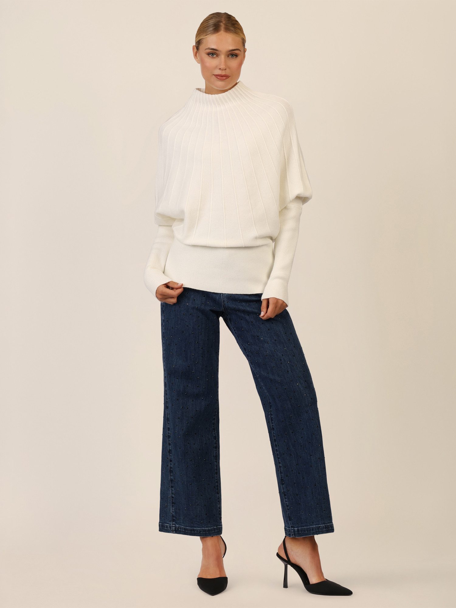 Apart Stehkragenpullover mit Fledermausärmeln günstig online kaufen