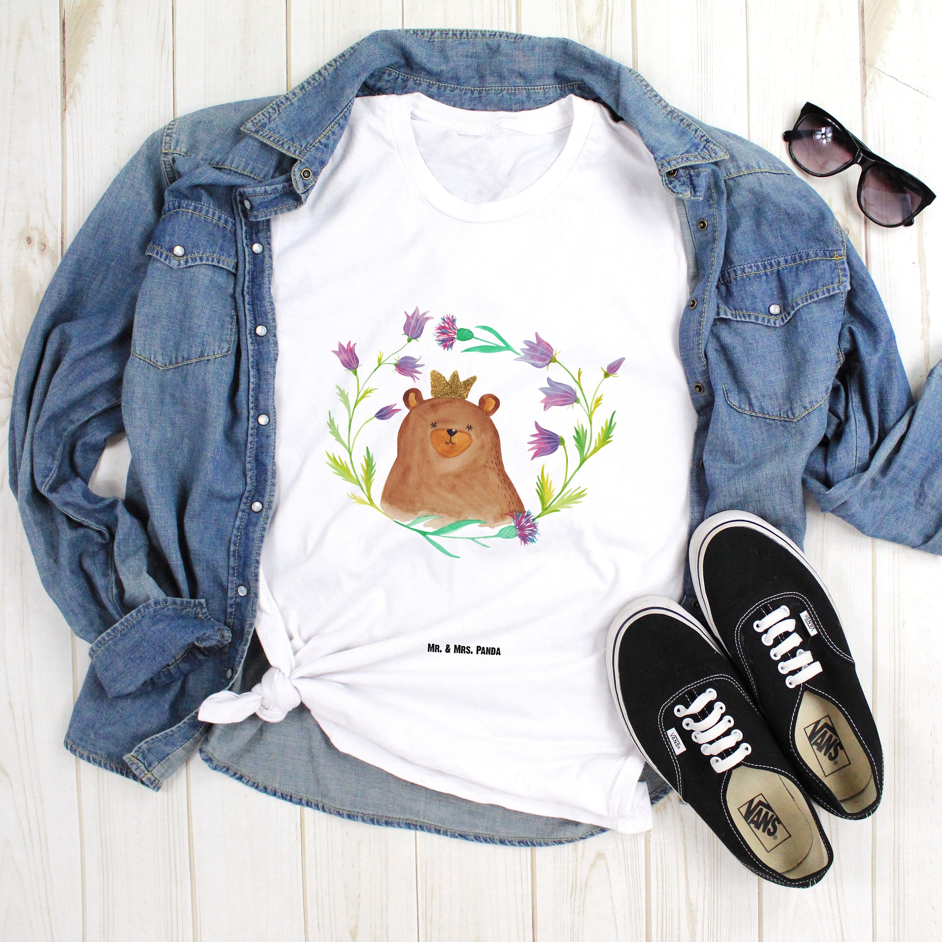 Mr. & Mrs. Panda T-Shirt Bär Königin, Tshirt, Weiß, Tshirt, Mama, T-Shirt, günstig online kaufen