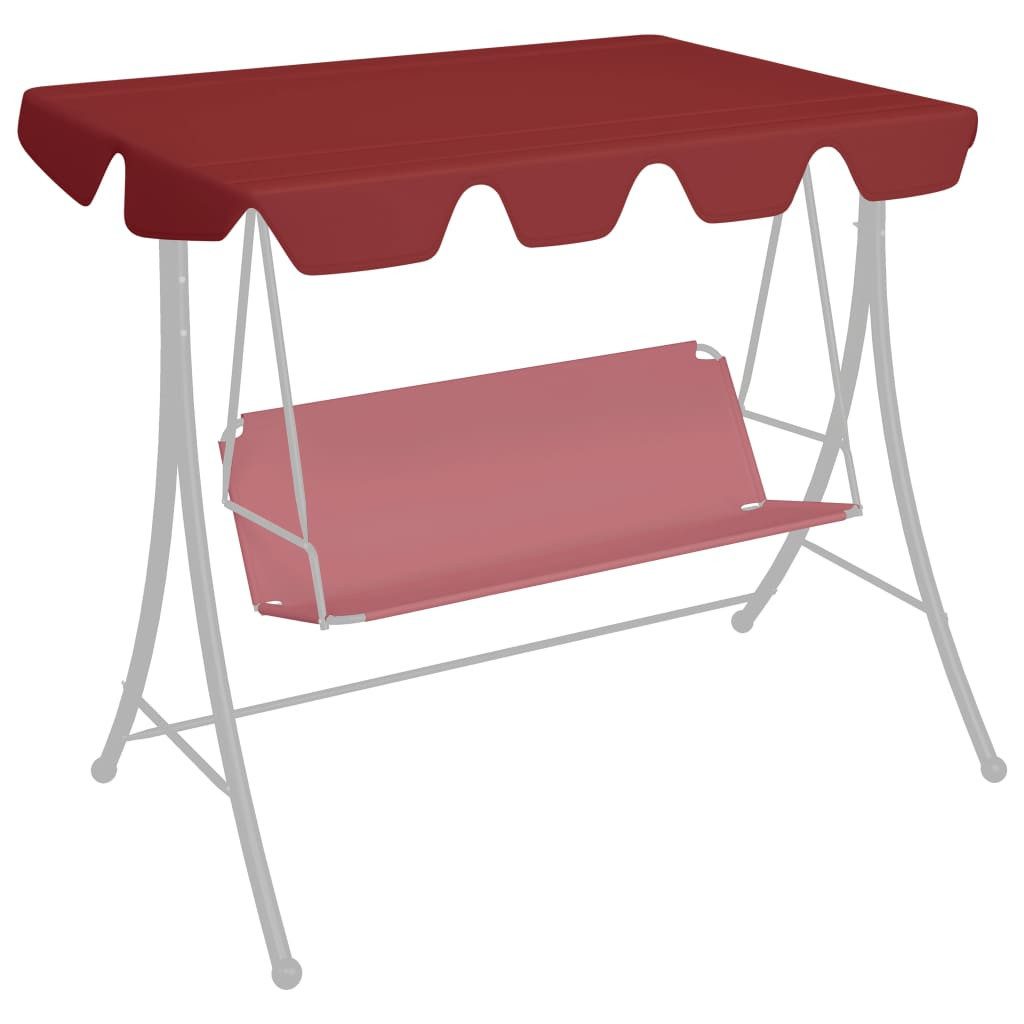 Hollywoodschaukel 150130 x 10570 cm Ersatzdach Stoff für Hollywoodschaukel Weinrot 150