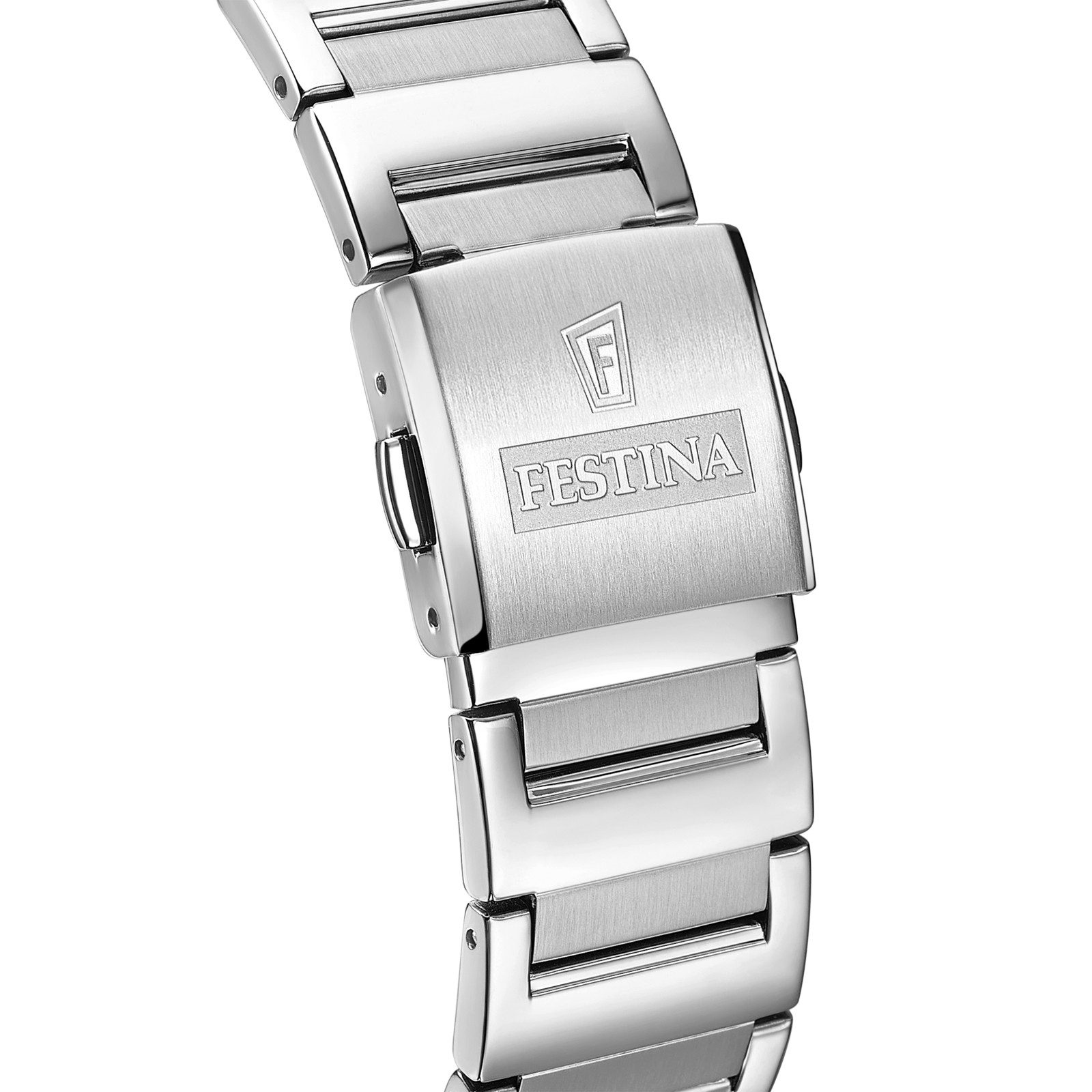 Festina Quarzuhr Festina Herrenuhr Edelstahl silber, (Analoguhr), Herren Armbanduhr eckig, rechteckig, Edelstahlarmband silber, Fashion – Bild 4 von 5