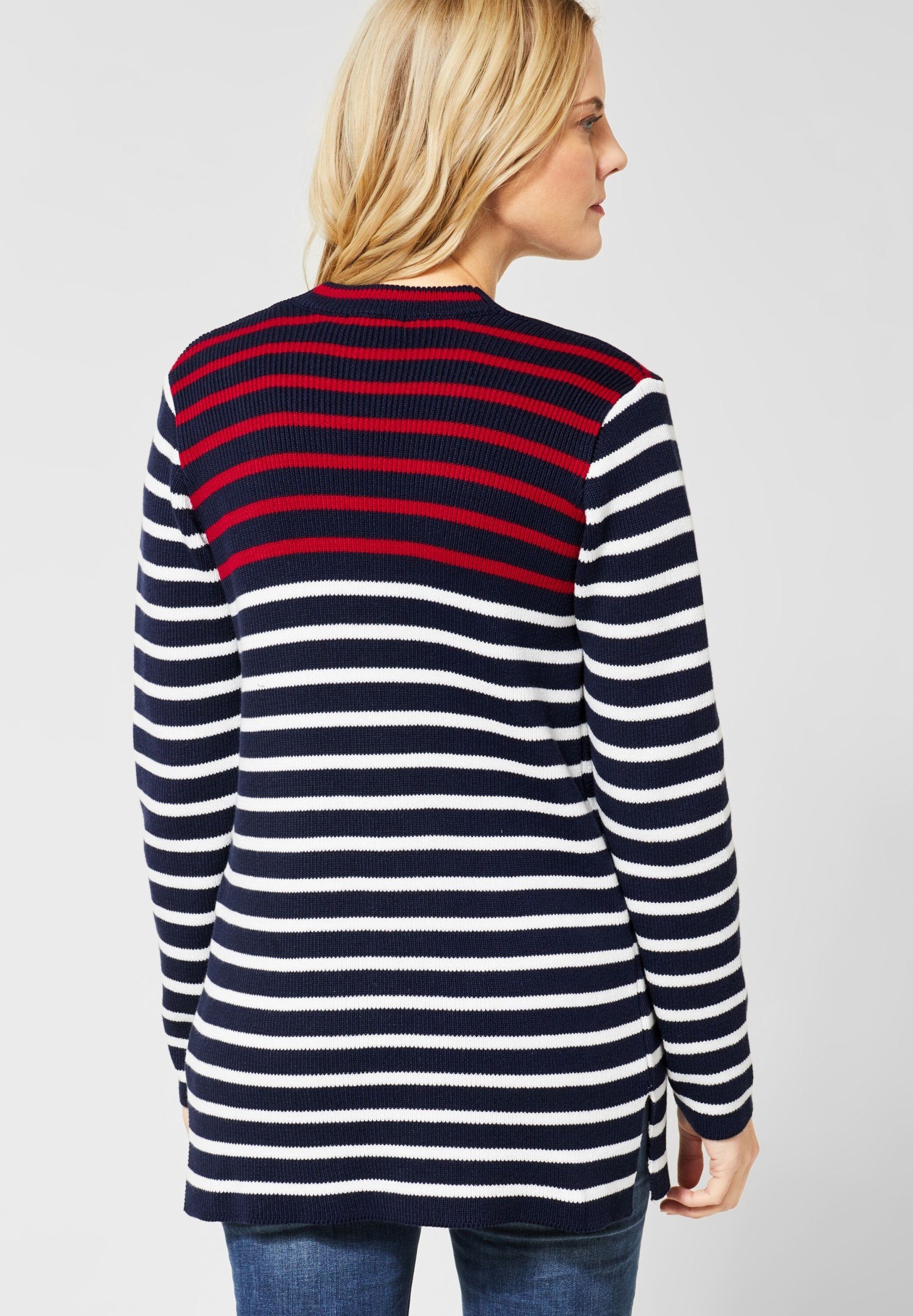 CECIL Strickpullover Patchwork Open Cardigan