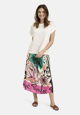 Milano Italy A-Linien-Rock MIDISKIRT WITH ELASTIC WAIST AND SI