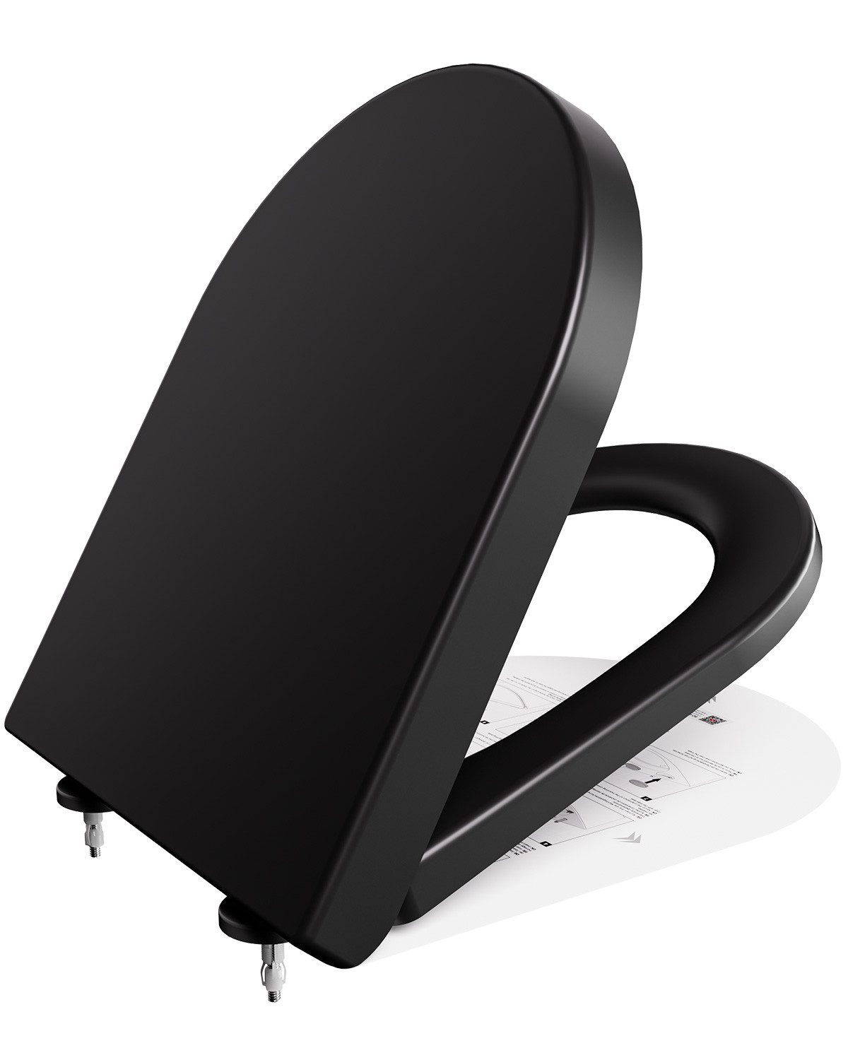 Anycee max WC-Sitz Schwarz WC-Deckel D-Form günstig online kaufen