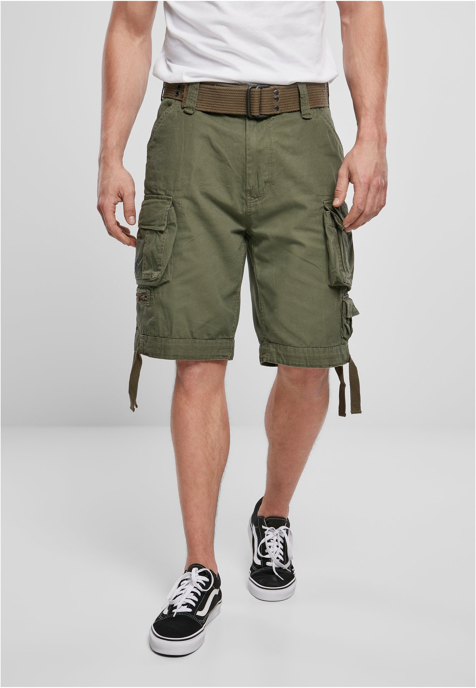 Brandit (1-tlg) Cargo Herren olive Vintage Savage Stoffhose Shorts