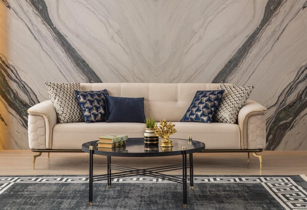 Xlmoebel 3-Sitzer Luxuriöses Drei-Personen-Sofa für das Wohnzimmer - hochwertiges, 1 Teile, Hergestellt in Europa