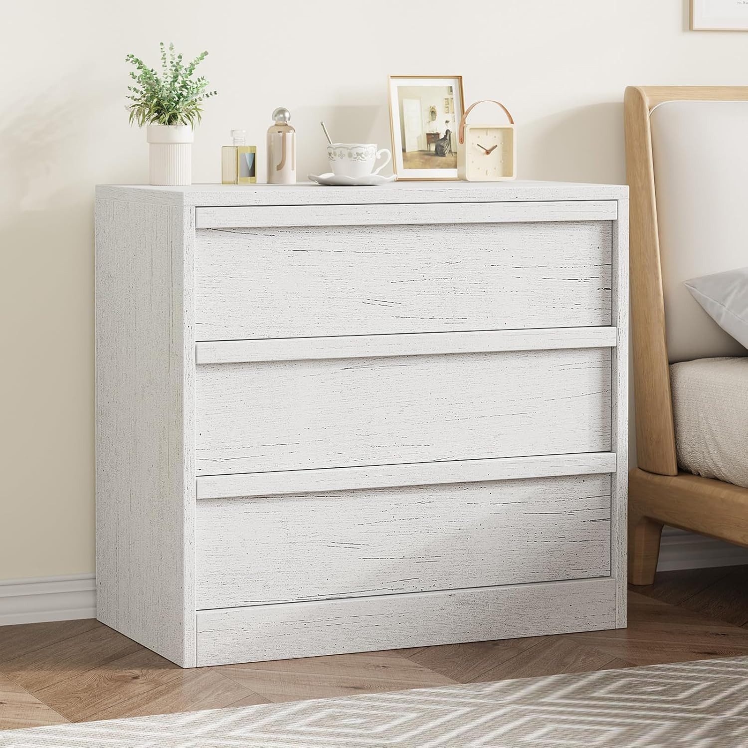GarveeMore Kommode Kommode Esszimmer mit 3 Schubladen und großzügigem Stauraum