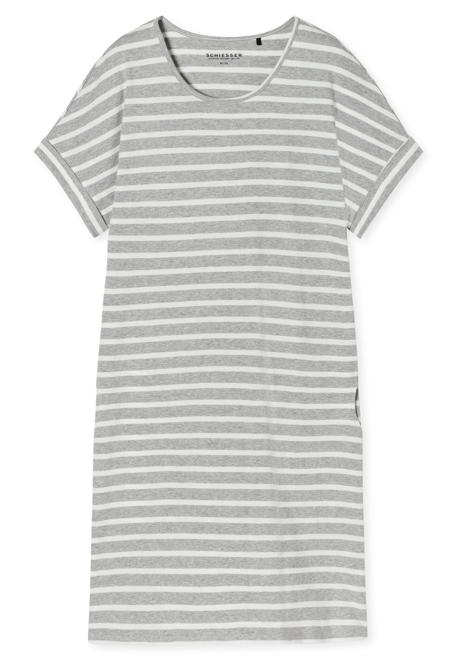 Schiesser Longshirt mit grau-meliertem Design grau-mel