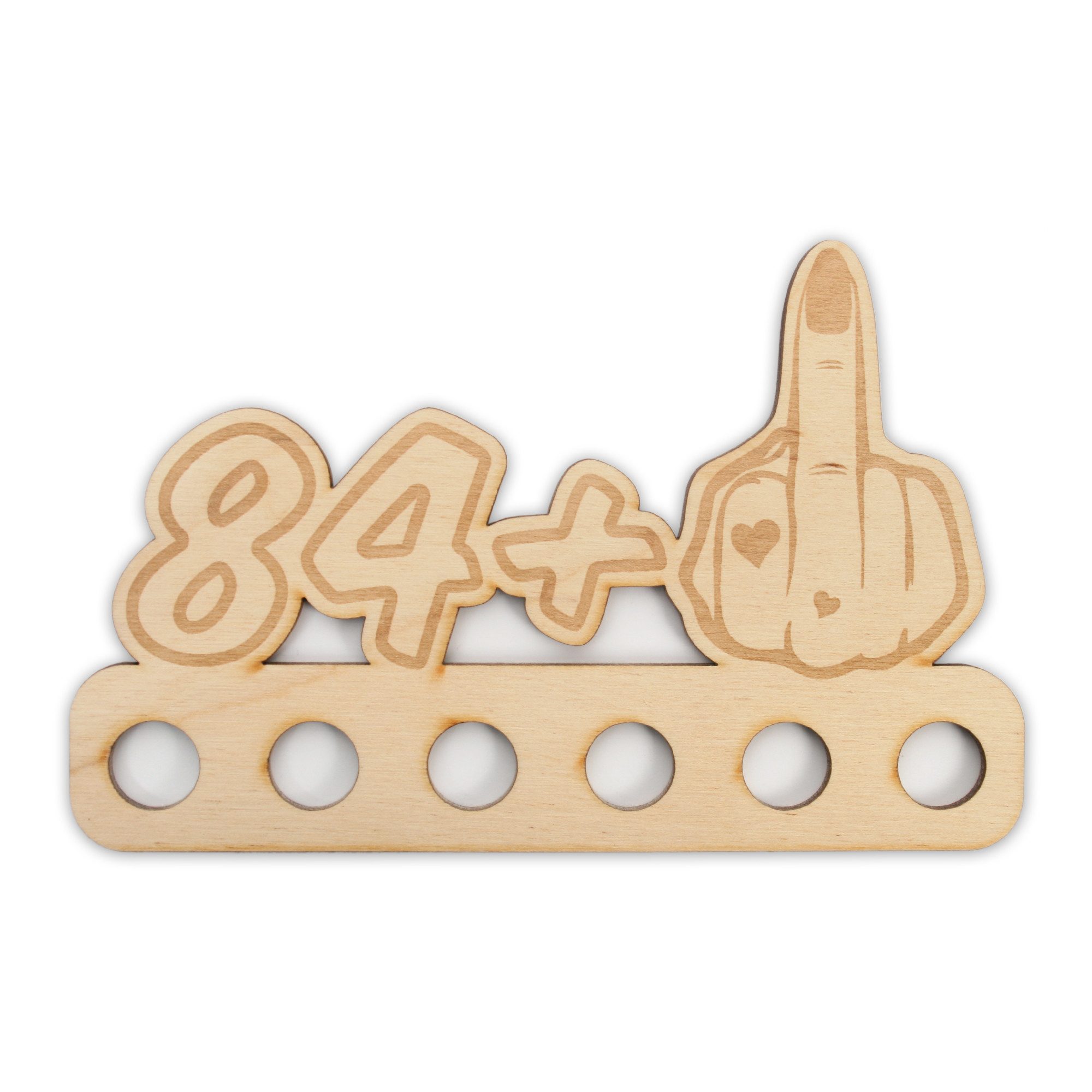 Kreative Feder Glückwunschkarte Geldgeschenk zum 16. - 85. Geburtstag für Frauen, Origineller Wunscherfüller „Mittelfinger" aus Holz für Geldscheine