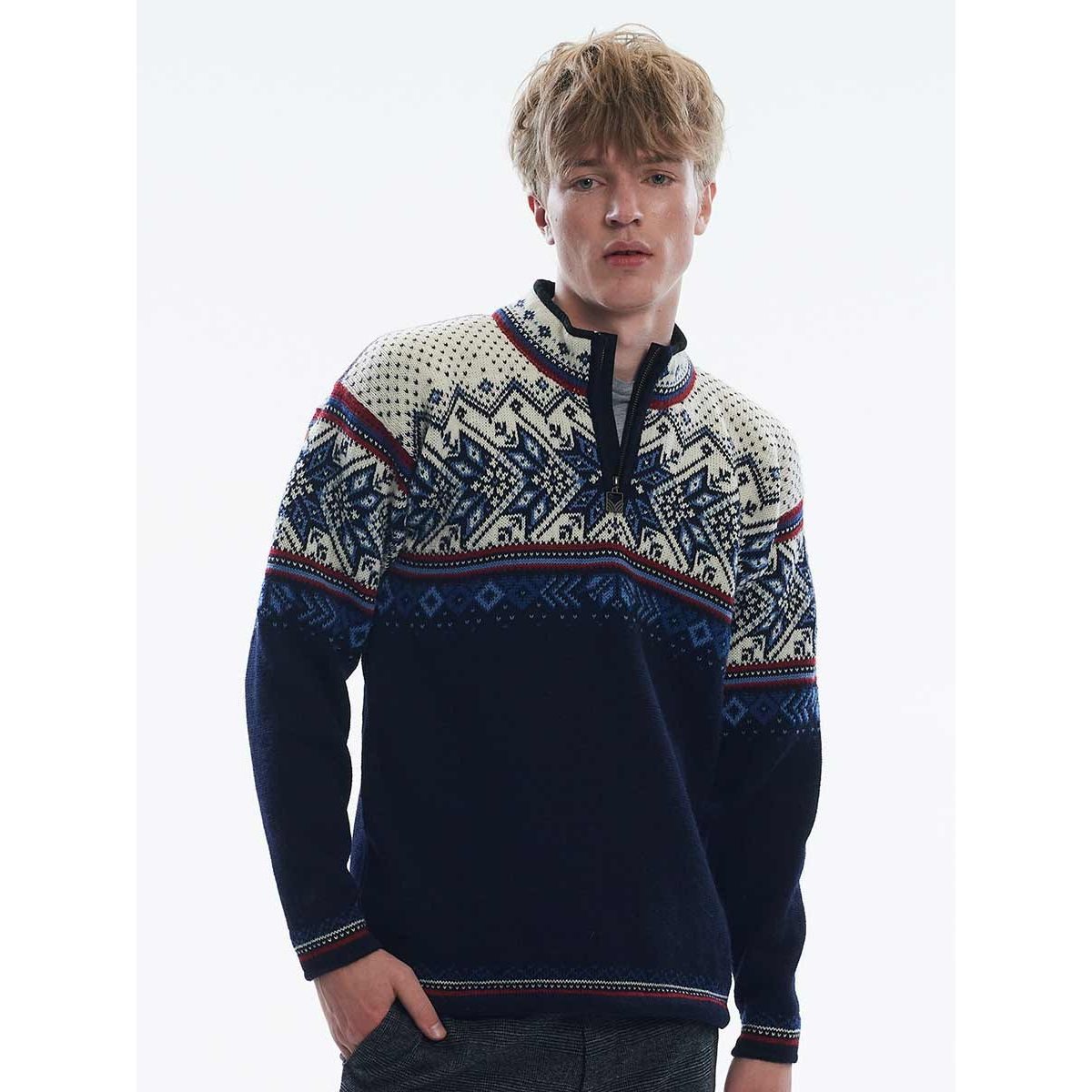 Dale of Norway Sweatshirt Vail Masc Sweater Hochwertiger Skisport-Pullover aus norwegischer Wolle mit