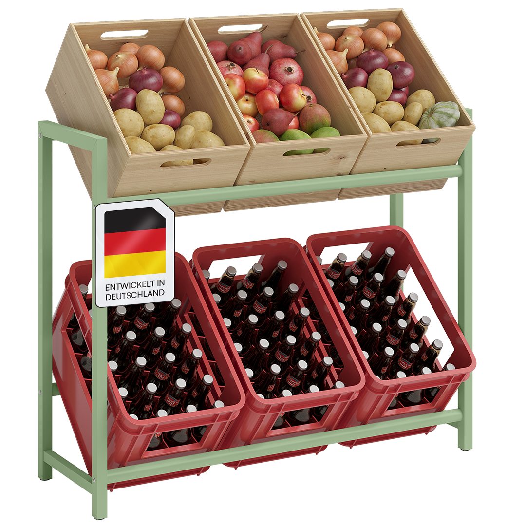 STEELSØN Flaschenregal Macondo aus Metall, Getränkekistenregal mintgrün, fü günstig online kaufen