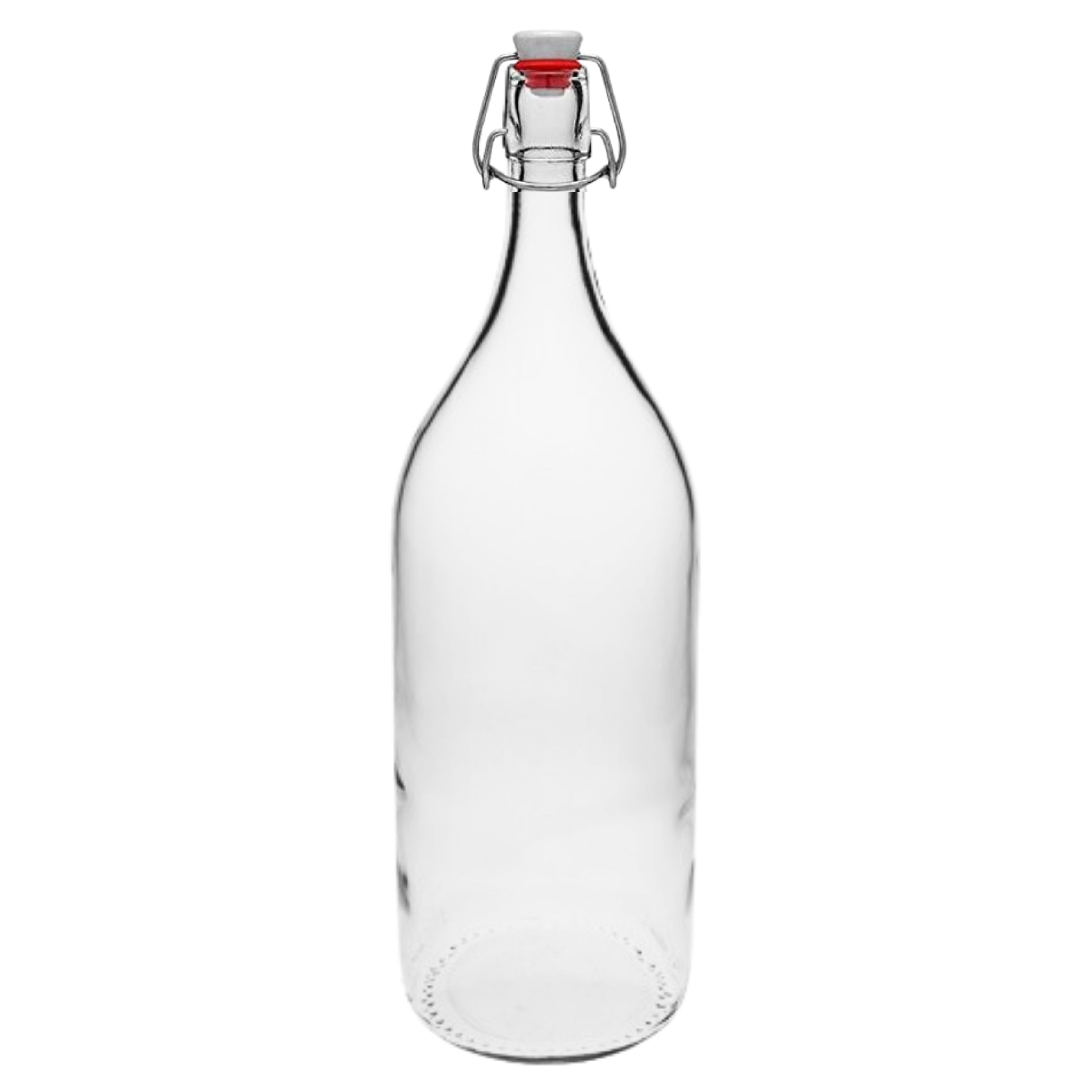 mikken Trinkflasche XXL Glasflasche 2 L mit Bügelverschluss, 2000 ml Fassungsvermögen
