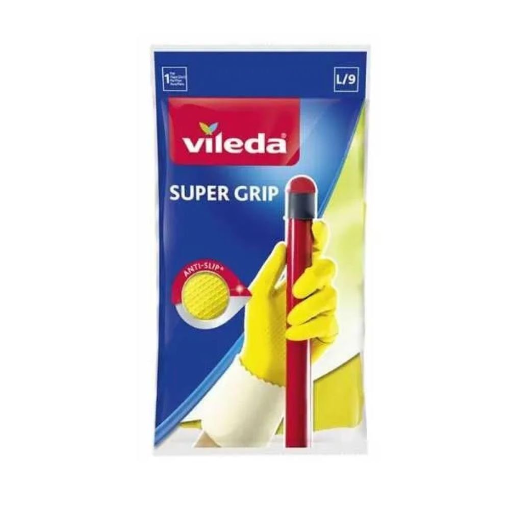 Vileda Latexhandschuhe VILEDA Handschuhe Universal Grip (Größe L) (Packung, 1 Paar) mit hervorrangendem Grip