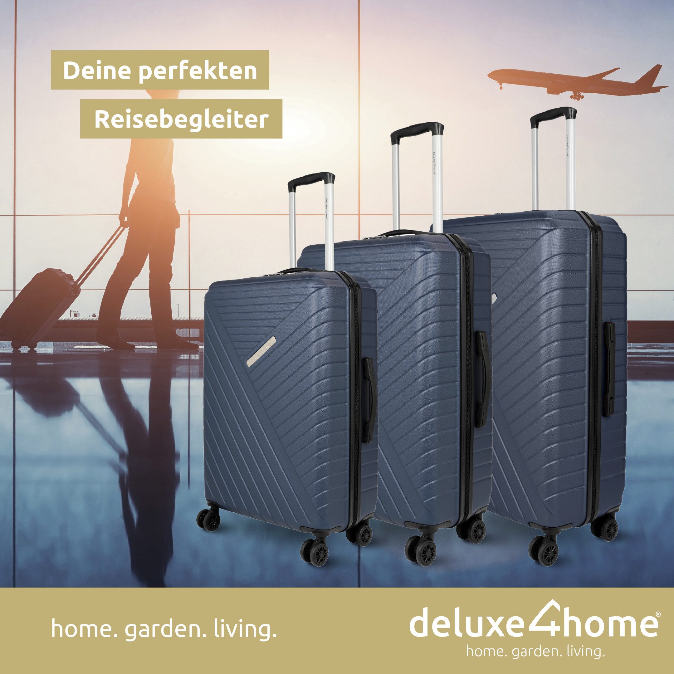 deluxe4home Kofferset Reisekoffer ABS-Hartschalenkoffer I Reisetasche günstig online kaufen
