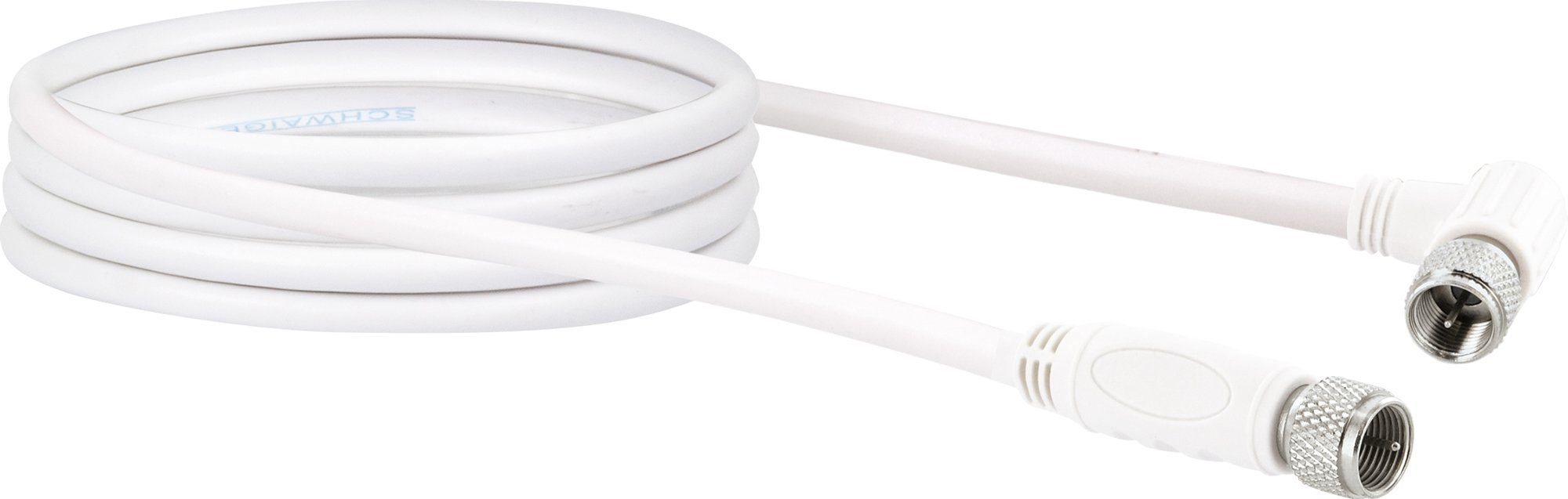 Schwaiger KVCW15 532 SAT-Kabel, F-Stecker, F-Winkelstecker, geschirmt cm), 4-fach (150