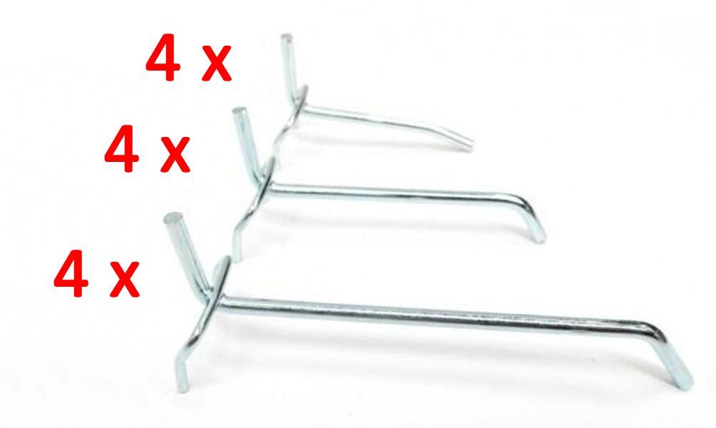 Kreher Lochwand-Ausstattung Hakensortiment mit 22 Teilen aus Metall in Rot günstig online kaufen