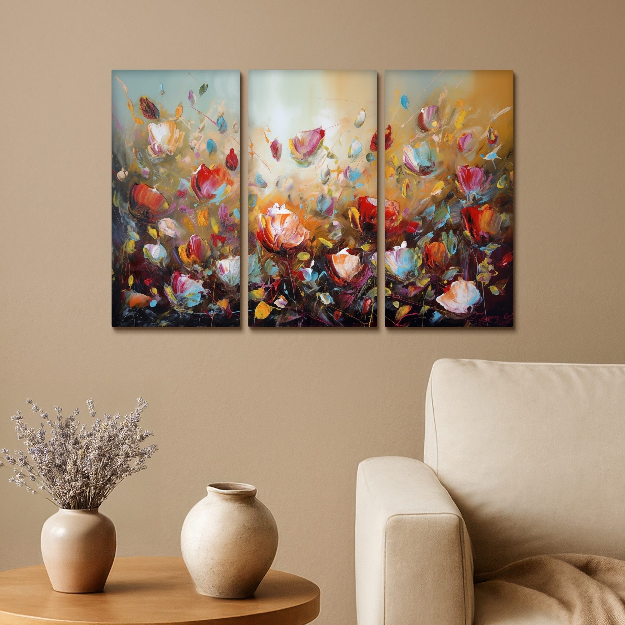 MuchoWow Leinwandbild Blumen - Abstrakt - günstig online kaufen