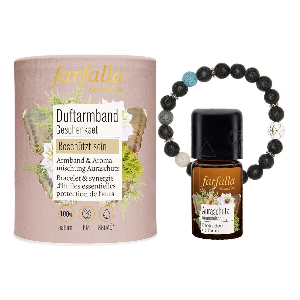Pflege-Geschenkset Geschenkset - Beschützt sein Armband & Aromamischung
