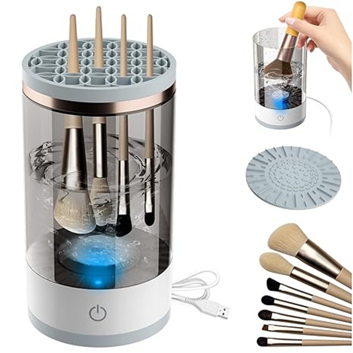Kosmetikpinsel-Set Elektrischer Makeup Pinselreiniger, Kosmetikpinselreiniger