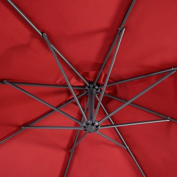 COSTWAY Ampelschirm Sonnenschirm, Ø300cm, mit Kreuzständer, neigbar