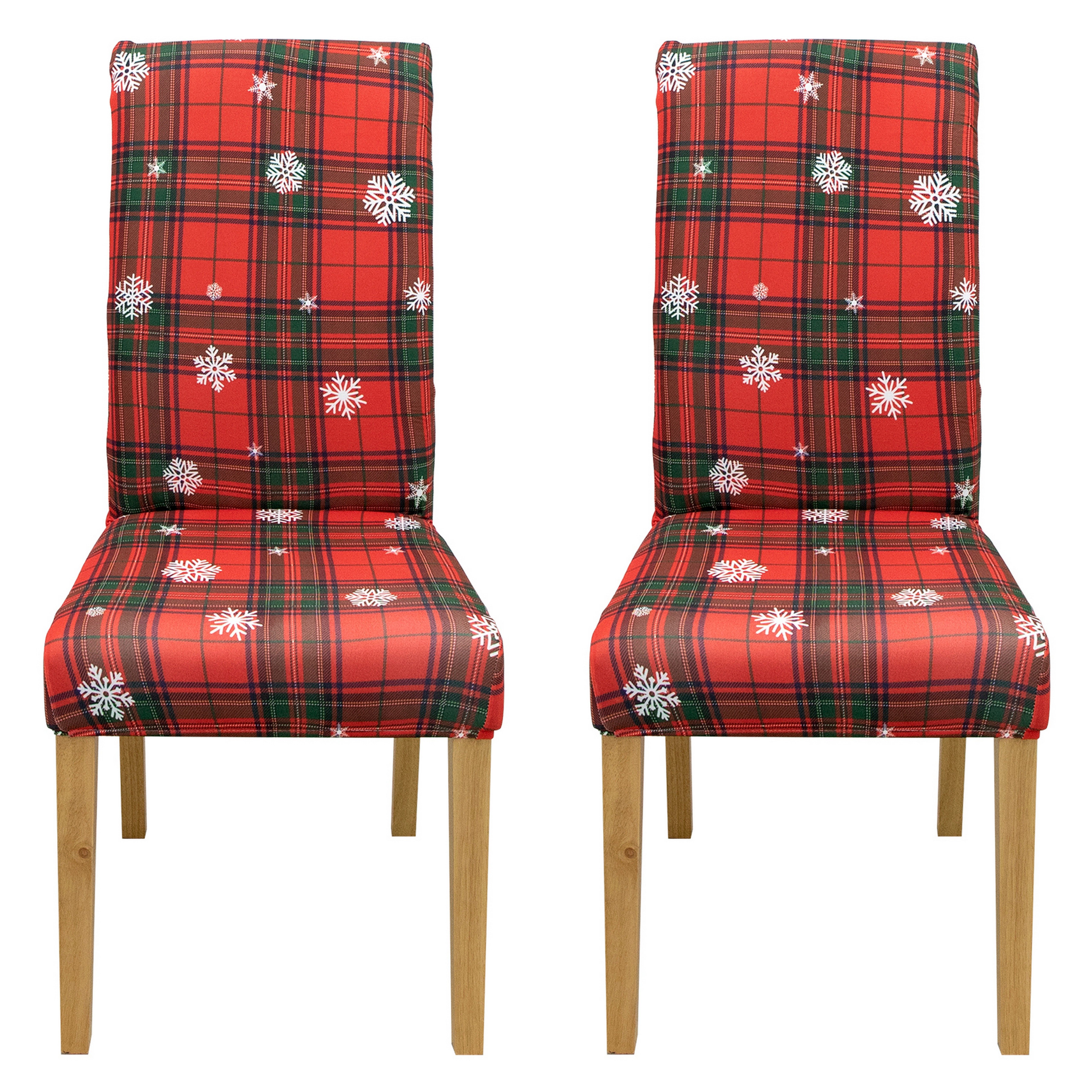 Qelus Stuhlhusse Stuhlhusse Stretch Stuhlhussen Weihnachtsmann Druck 2er/4e günstig online kaufen