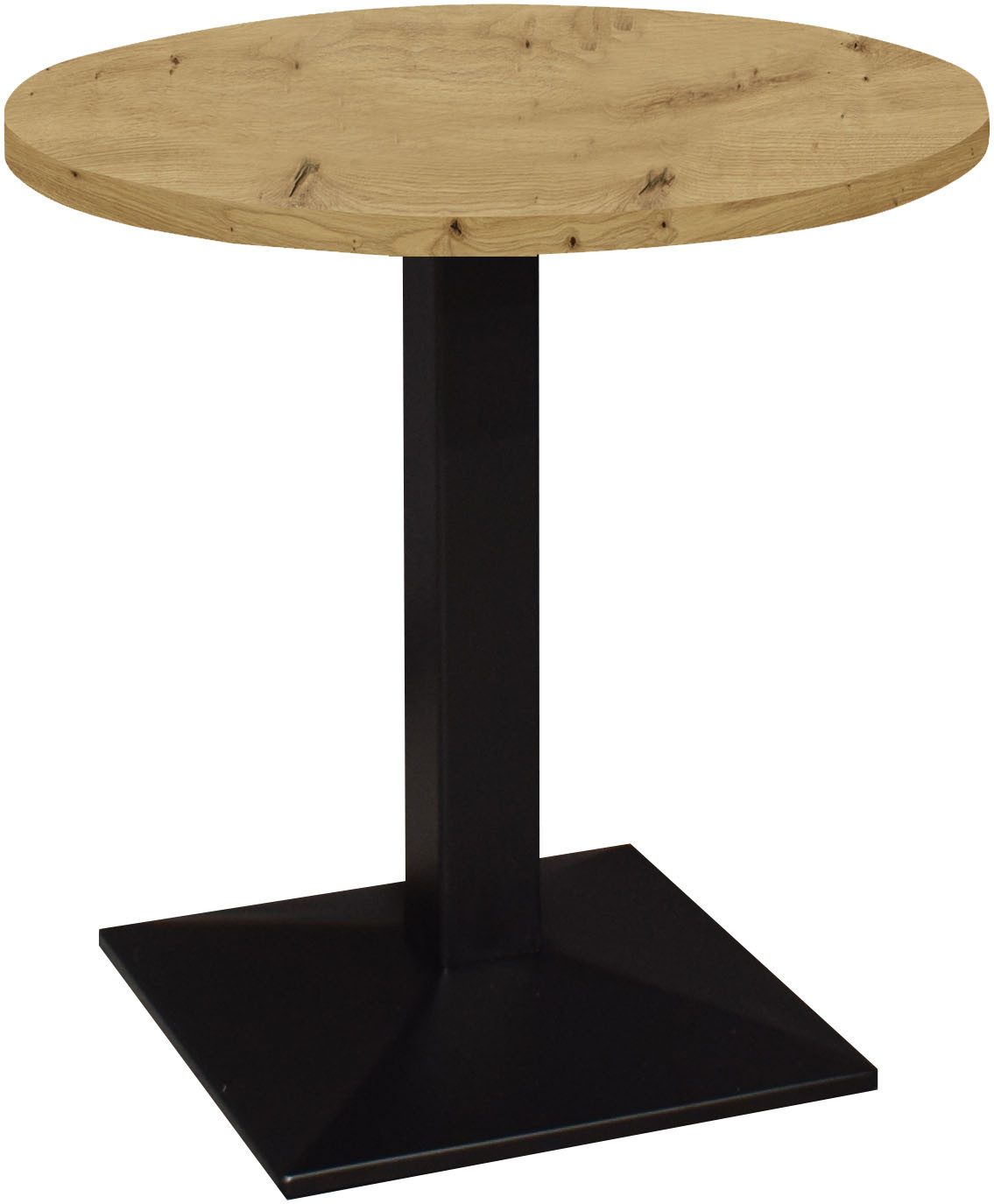 Mäusbacher Bistrotisch Big Bistro Metall, Quadrat-Säulengestell, eckige Platte Ø 70 cm H 75 cm