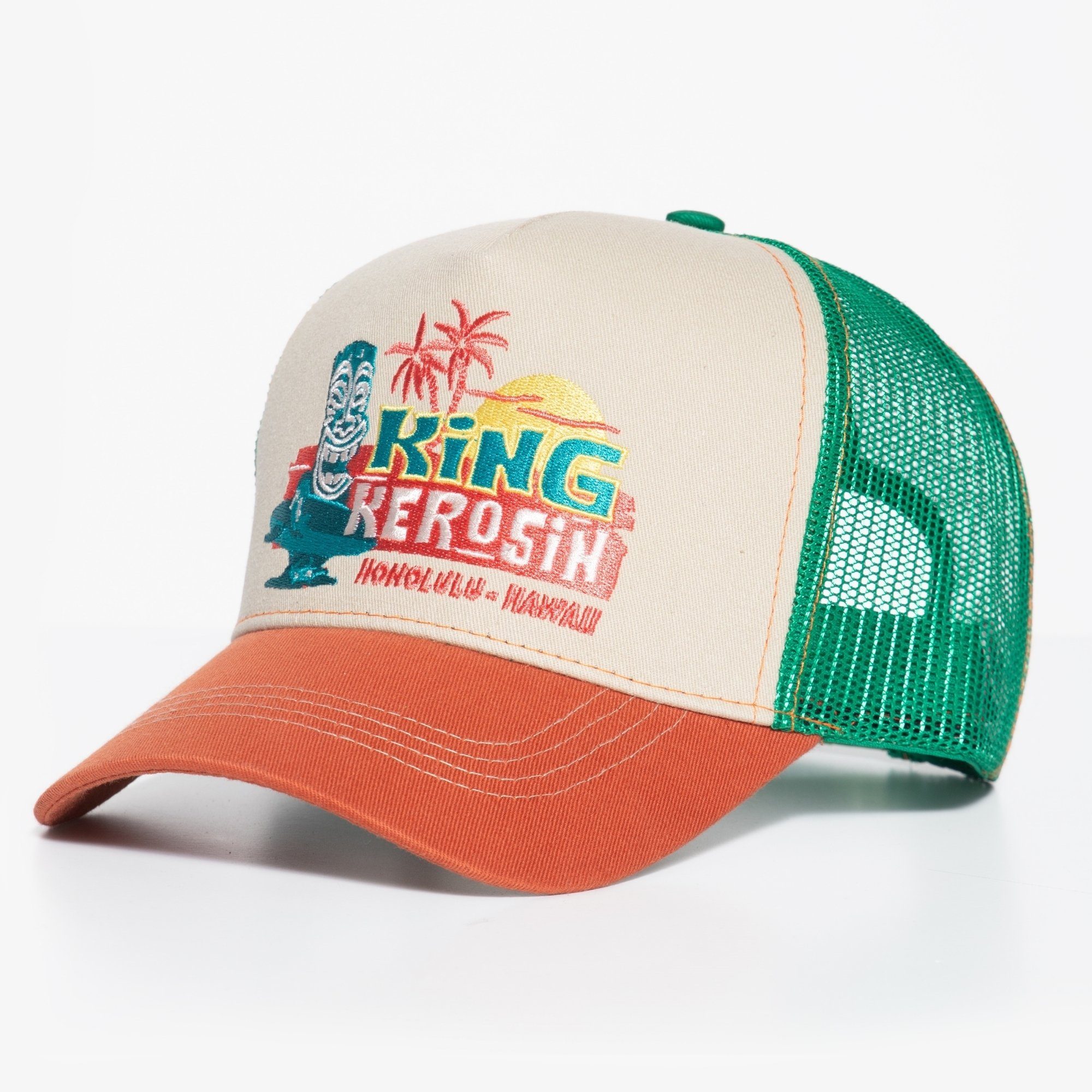 KingKerosin Trucker Cap Honolulu Hawaii im hawaiianischen Look