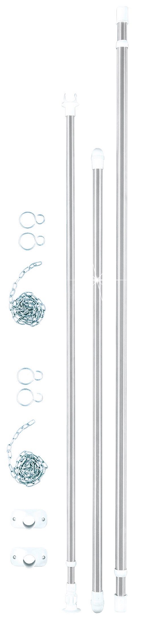 WENKO Teleskopregal Garderobe, Set 3-tlg., flexibles Kleiderstangensystem, belastbar bis 110 kg – Bild 4 von 5