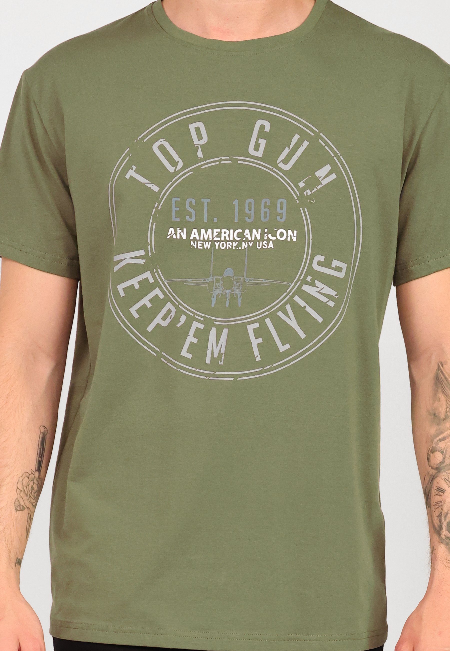 TOP GUN T-Shirt TG20212109 oliv