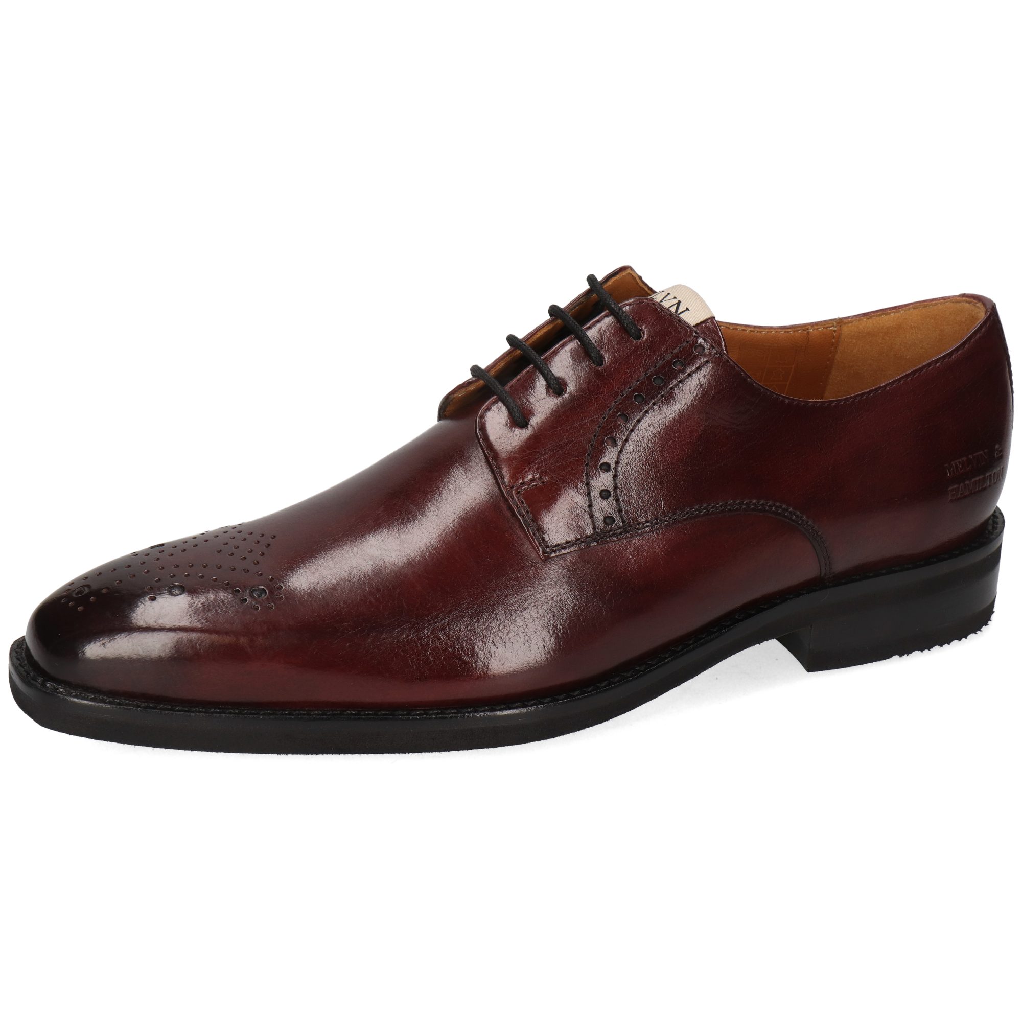 Melvin & Hamilton Dylan 1 Leder-Schnürschuhe für Herren Schnürschuh Flache Absätze, Echtes Leder, Vegetabile Gerbung