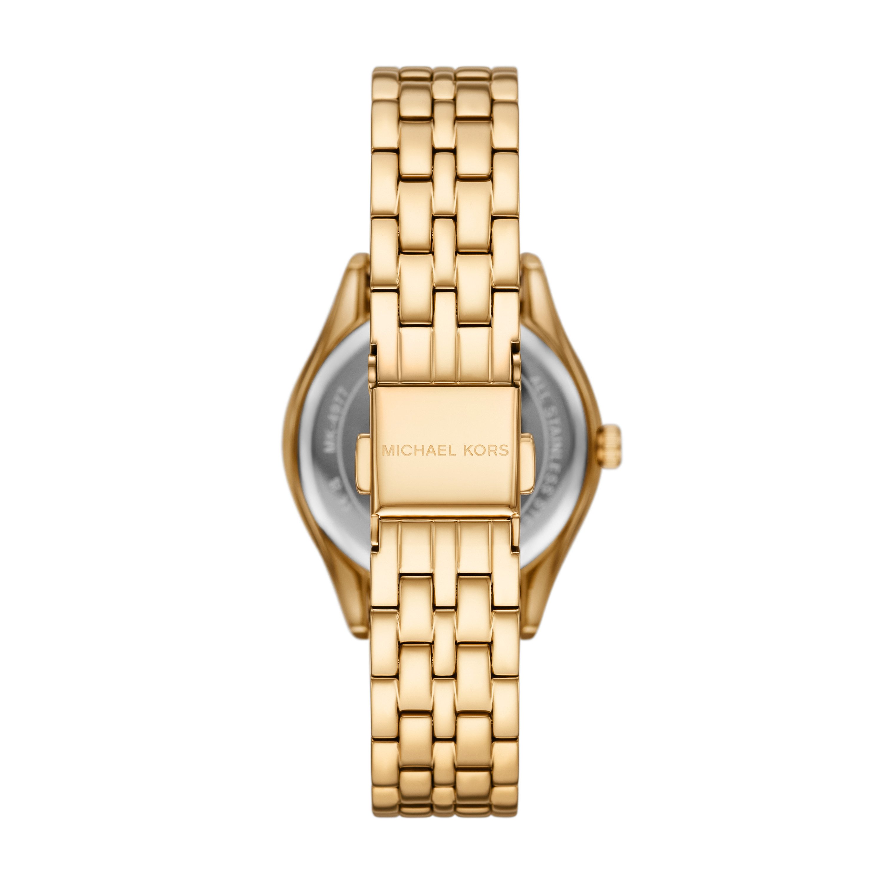 MICHAEL KORS Quarzuhr HARLOWE MK4974SET, (Set, 4-tlg., Uhr mit Armreif und ein Paar Steckcreolen), Armbanduhr, Damenuhr, Edelstahlarmband, Ideal auch als Geschenk
