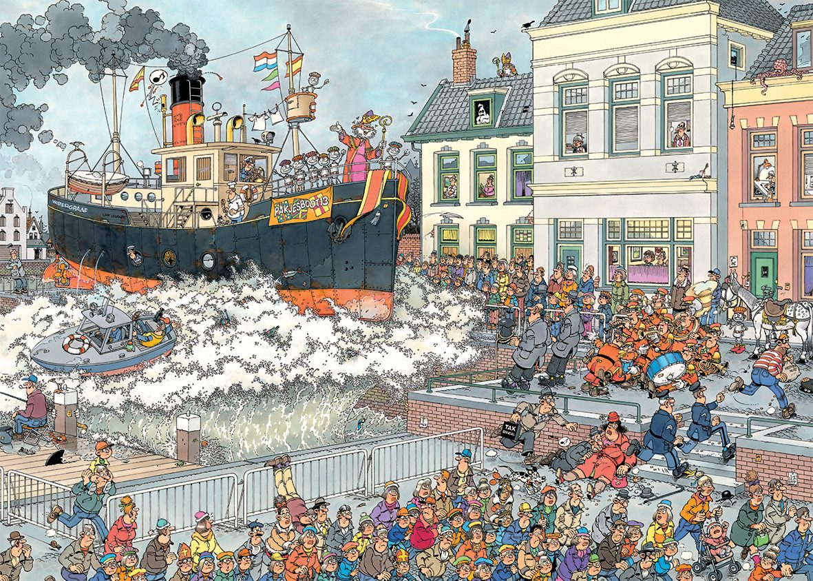 Jan van Haasteren Puzzle Jan van Haasteren, Der Nikolaus kommt, 1000 Teile Puzzle, 1000 Puzzleteile