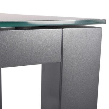 Raburg Gartentisch Tisch in SCHIEFER-GRAU, 160 x 90 cm, Glaskeramik, 8 mm, sehr stabil & leicht, wetterfest & UV-beständig
