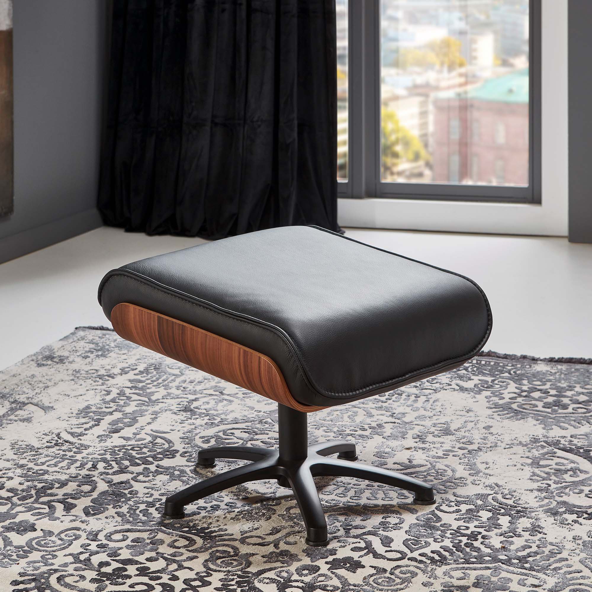 HUKLA Fußhocker HU-CP2213, Echtleder-Bezug