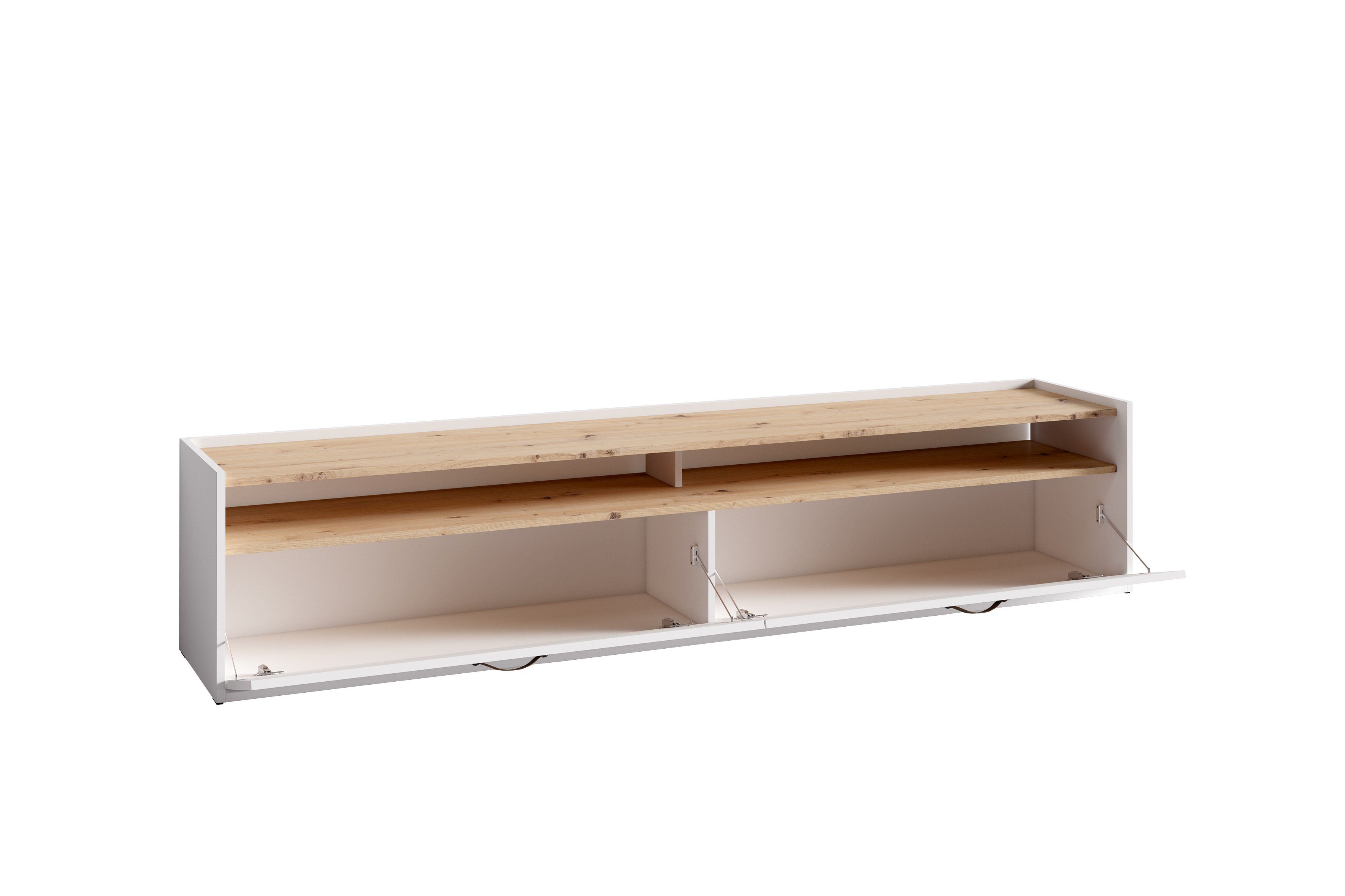 FANCY B200xT38xH42cm Holzwerkstoff weiß, TV-Schrank Homexperts * Spanplatte