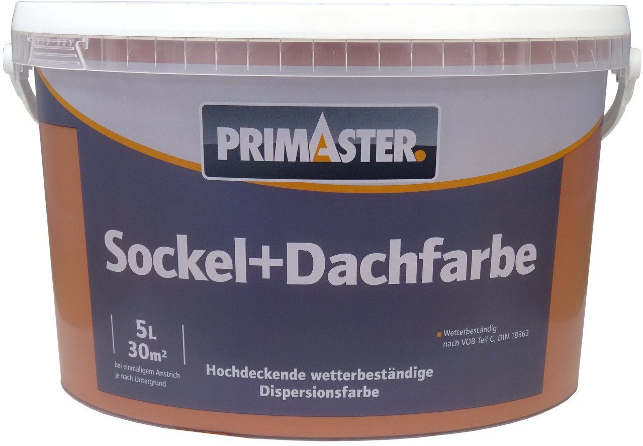 Primaster Fassadenfarbe Primaster Sockel- und Dachfarbe 5 L ziegelrot matt