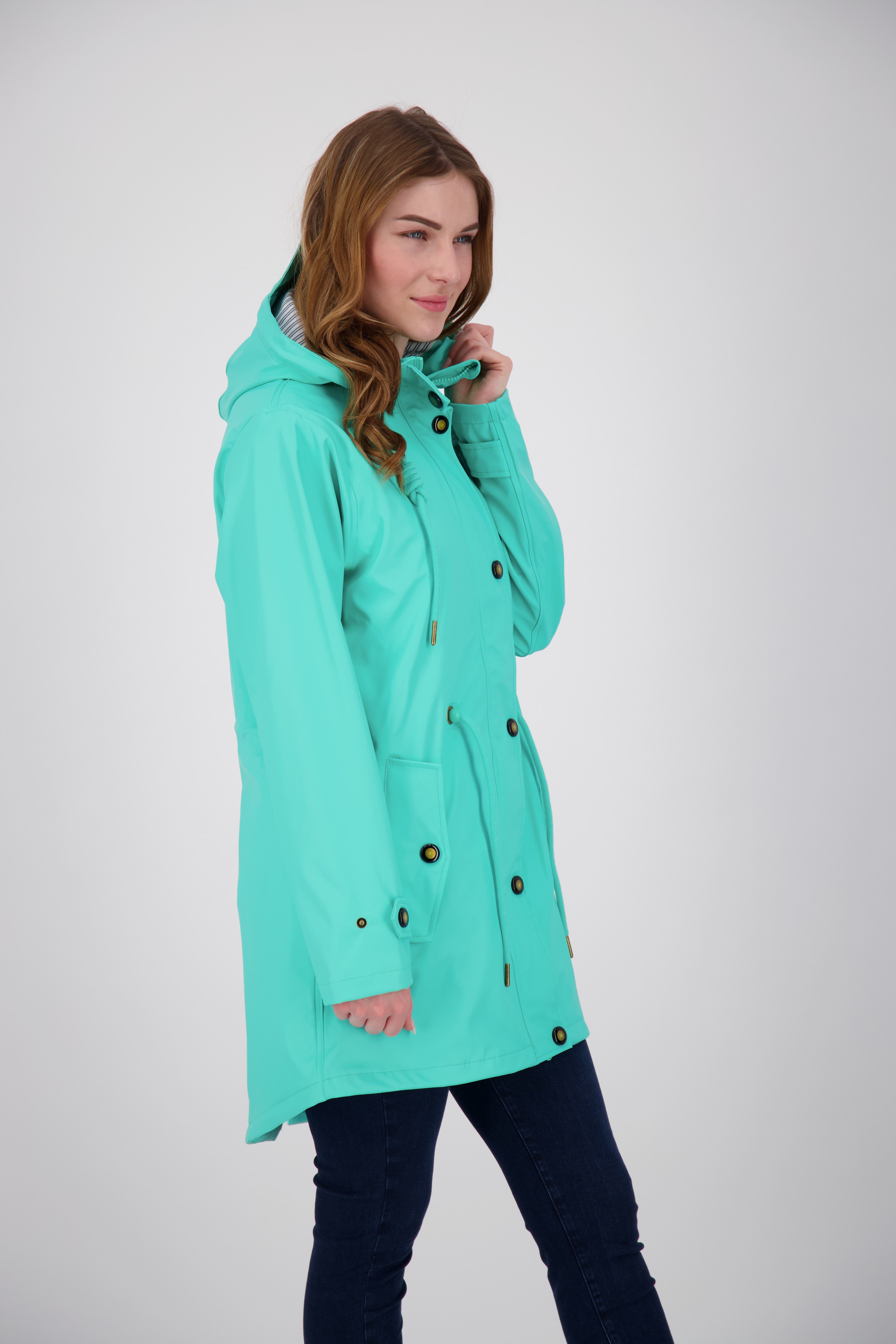 DEPROC Active Regenjacke Longjacket erhältlich Größen turquoise Regenjacke II WOMEN CS Großen auch #ankerglutliebe & in
