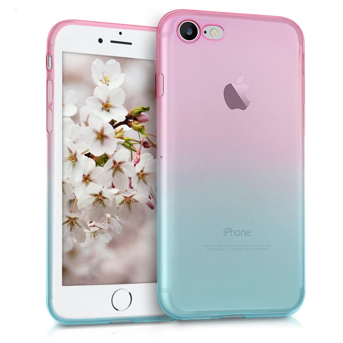 kwmobile Handyhülle Hülle für Apple iPhone SE / 8 / 7, TPU Silikon Handy  Schutzhülle Cover Case - Zwei Farben Design