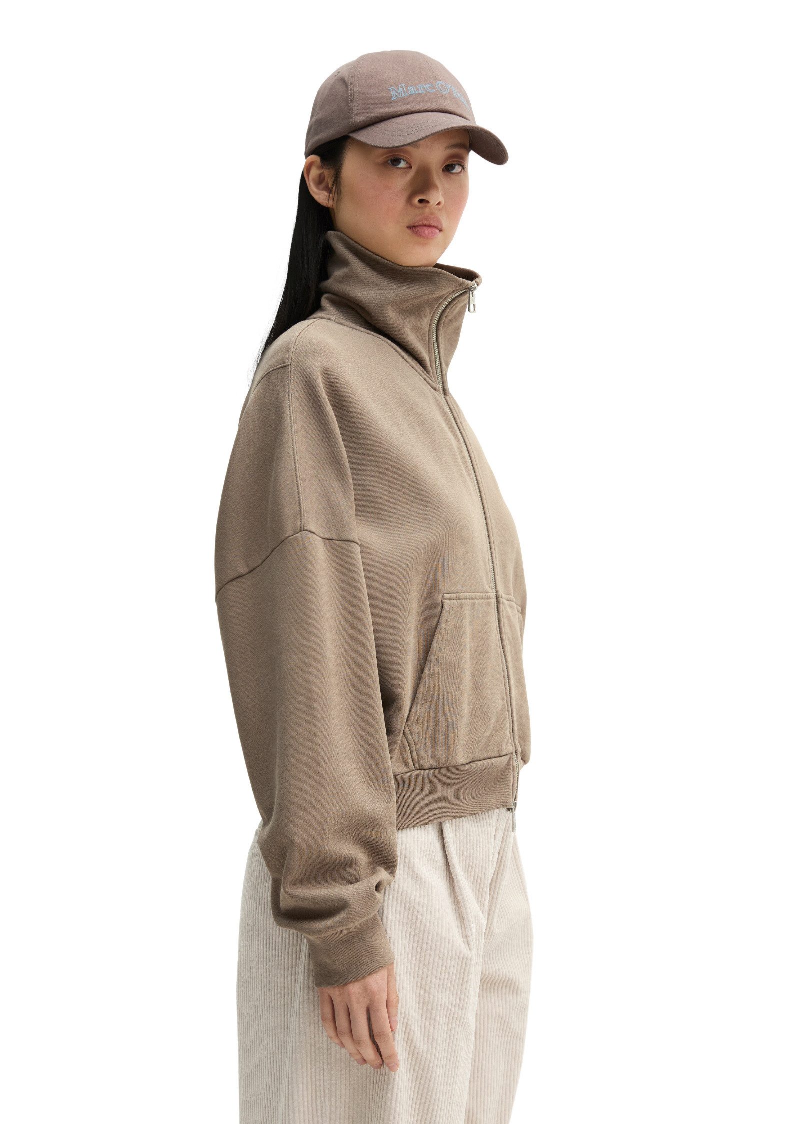 Marc O'Polo Sweatjacke mit recycelter Baumwolle