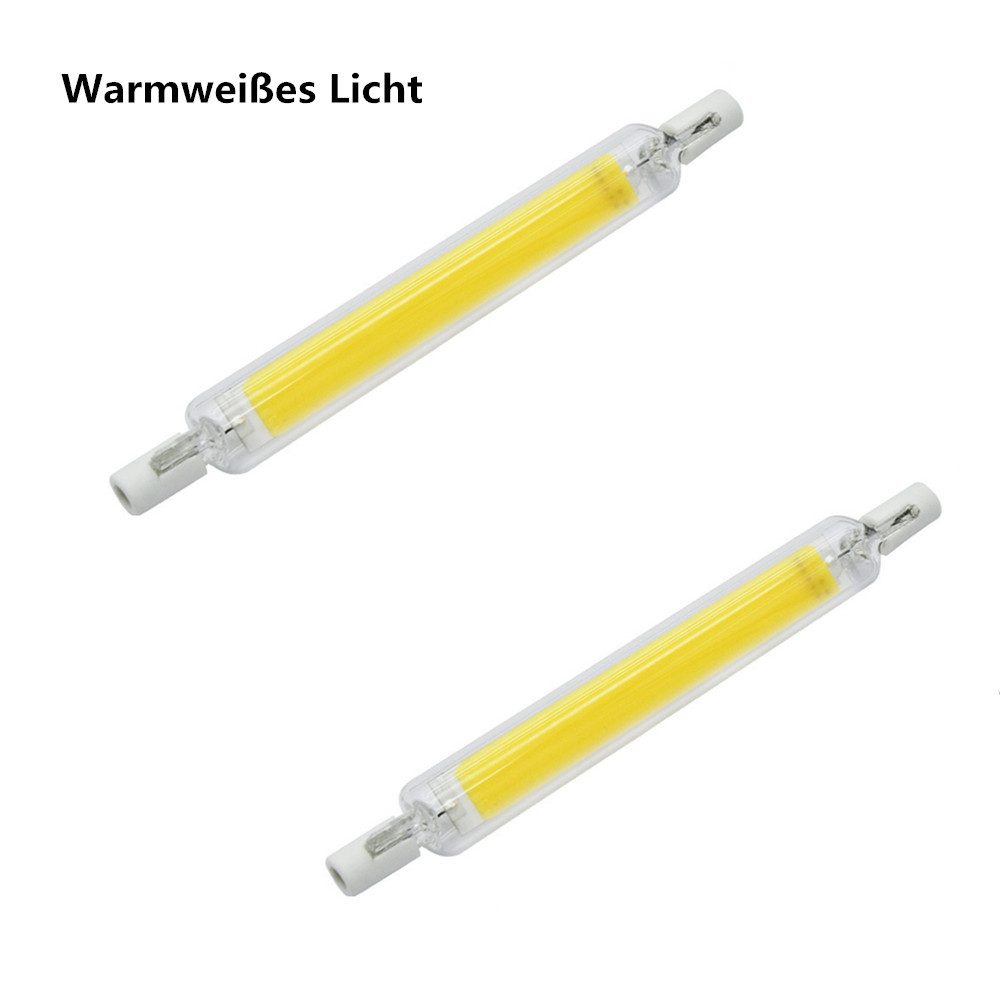 autolock LED-Leuchtmittel R7S LED Dimmbar,(2 Stück)LED 78/118mm,Warmweiß, R7s, Naturweiß, LED Stab 360° Abstrahlwinkel(10/20W)