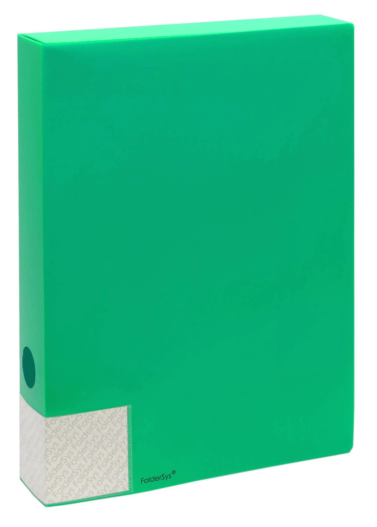 FOLDERSYS Aufbewahrungsbox FSY Dokumenten-Box, 55mm, Standard, grün, 1 Stück