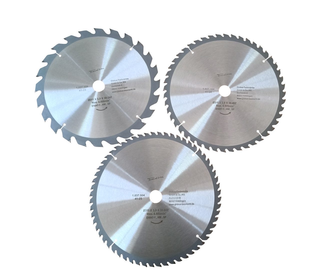 Trend Line Kreissägeblatt TrendLine Kreissägeblatt-Set Ø 315 mm Bohrung Ø 30