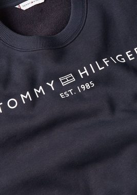 Tommy Hilfiger Sweatshirt MDRN REG CORP LOGO C-NK SWTSHRT im hüftlangen Schnitt, Tommy Hilfiger Logoschriftzug mit Flag-Frame