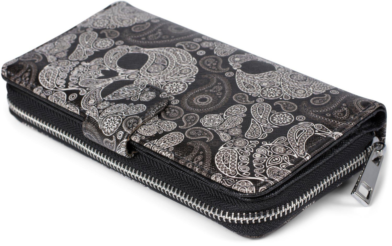 styleBREAKER Geldbörse Große Geldbörse mit Totenkopf günstig online kaufen